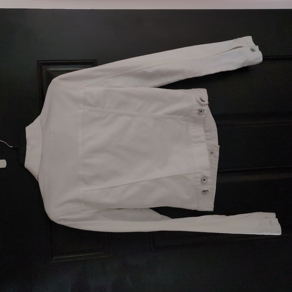 Calvin Klein Jeans White Denim Jacket - Picture 2 of 8